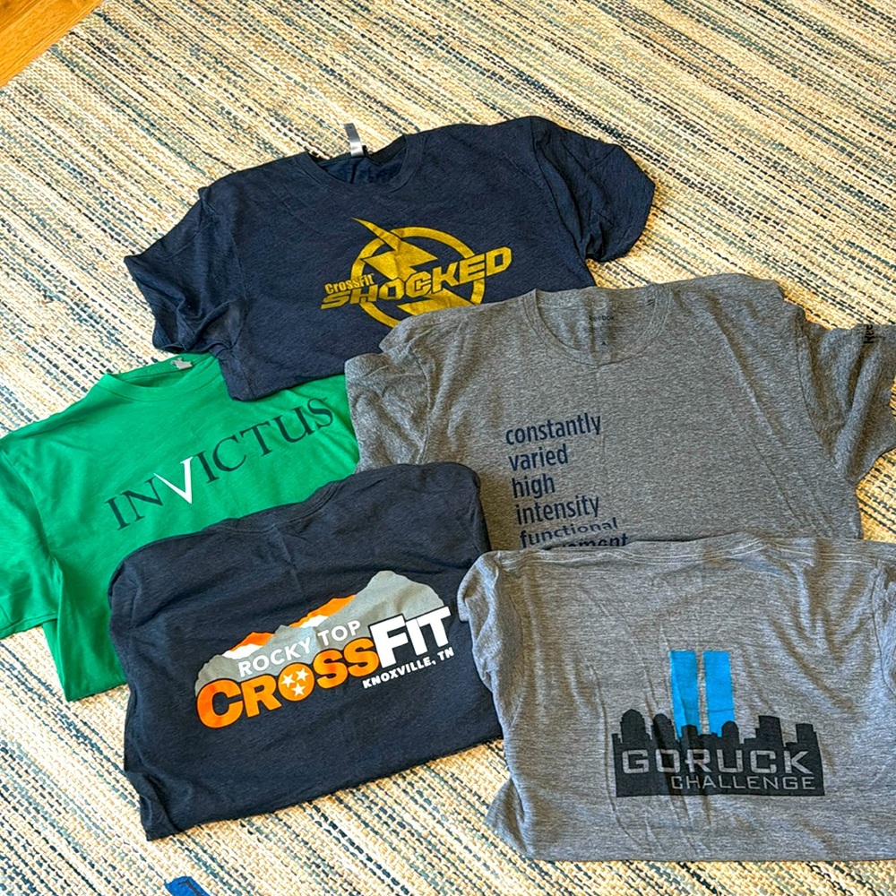 LOT of 5 CrossFit shirts men’s size L